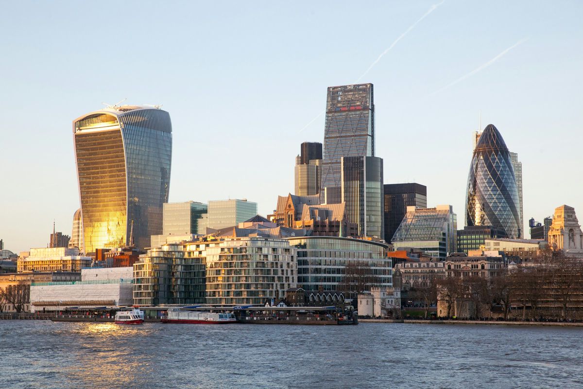 The City of London skyline across the Thames